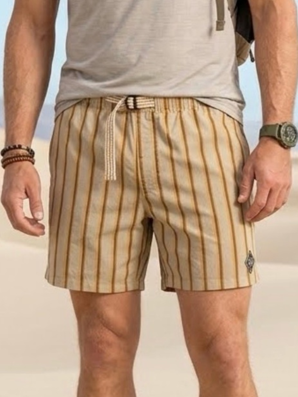Men's Prana Shorts size XL Indio Heritage Shorts Yarrow Striped 5' inseam NWT